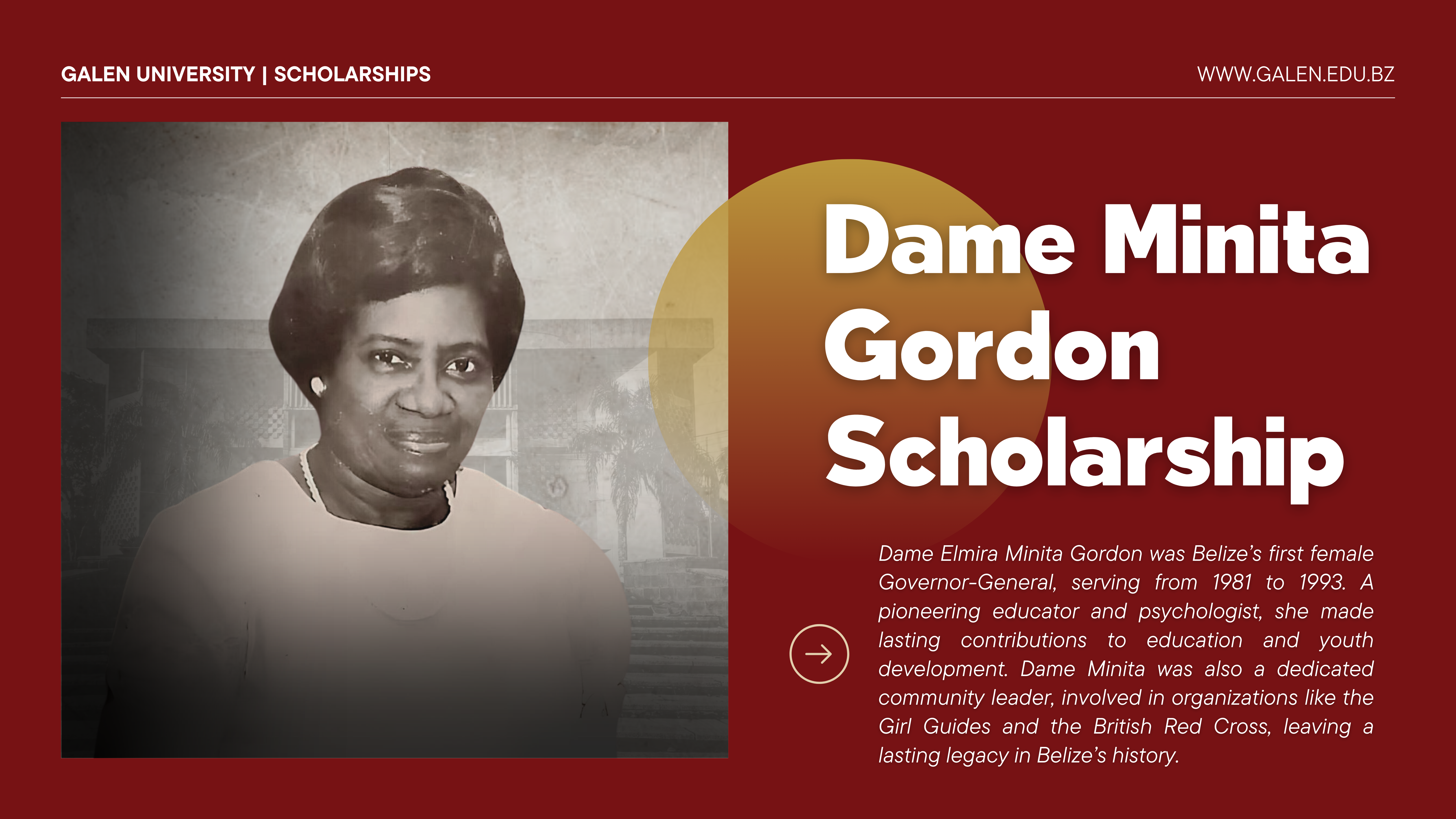 Dame Minita Gordon Scholarship